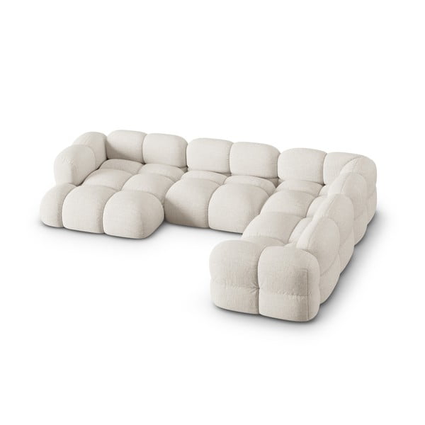 Smėlio spalvos kampinė sofa (su dešiniuoju kampu/„U“ formos) Loretto – Cosmopolitan Design