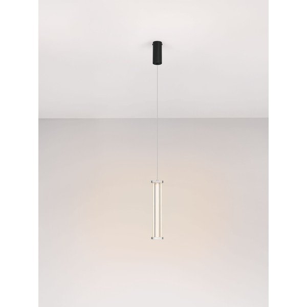 Matinės juodos spalvos/matinės sidabrinės spalvos iš metalo kabantis šviestuvas LED su pritemdymo funkcija ø 6 cm su gaubtu iš akrilo stiklo Pheme – Nova Luce-image-4