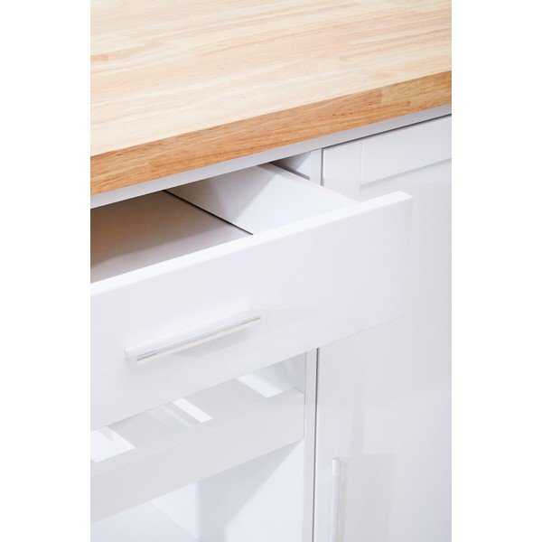 Iš kaučiukmedžio masyvo vežimėlis ant ratukų 48x105 cm Frankfurt – Premier Housewares-image-2