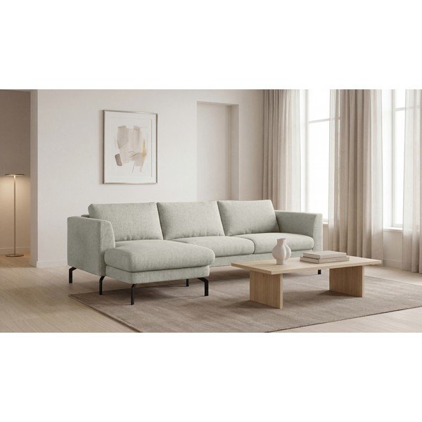 Kampinė sofa šviesiai pilkos spalvos (su kairiuoju kampu) Gomero – Scandic-image-1