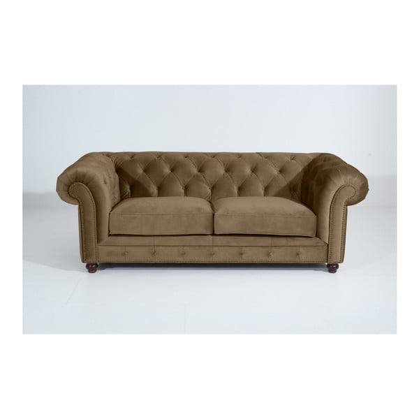 Smėlio rudos spalvos sofa "Max Winzer Orleans Velvet", 216 cm