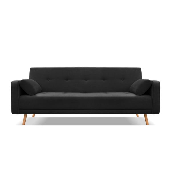 Juoda sofa-lova Cosmopolitan Design Stuttgart, 212 cm