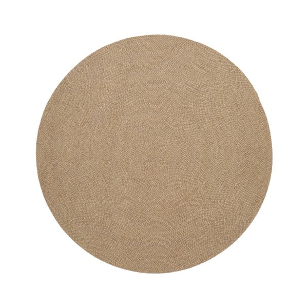 Iš perdirbto pluošto apvalios formos lauko kilimas smėlio spalvos ø 200 cm Despas – Kave Home