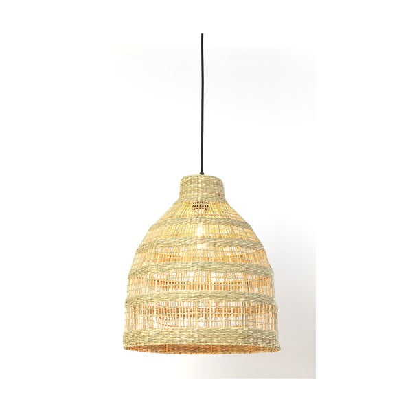 Kabantis šviestuvas natūralios spalvos ø 38 cm su jūržolės gaubtu Sagar – Light & Living-image-2