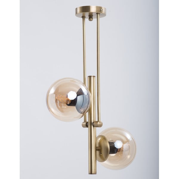 Lubinis šviestuvas auksinės spalvos ø 15 cm su stiklo gaubtu Libra – Squid Lighting-image-1