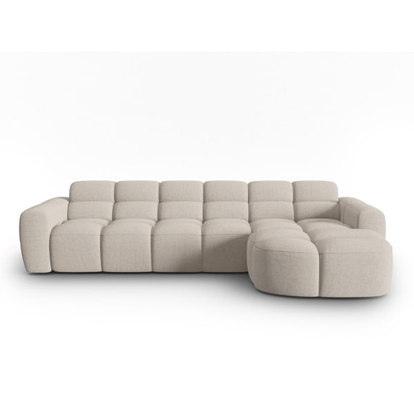 Kampinė sofa smėlio spalvos Lisa – Micadoni Home