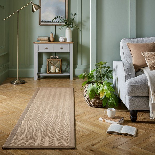 Iš džiuto kilimas natūralios spalvos 60x230 cm Kira – Flair Rugs-image-1