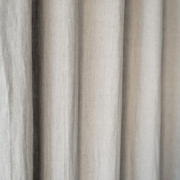 Smėlio spalvos lininė užuolaida su tuneliu Linen Tales Night Time, 275 x 140 cm-image-1