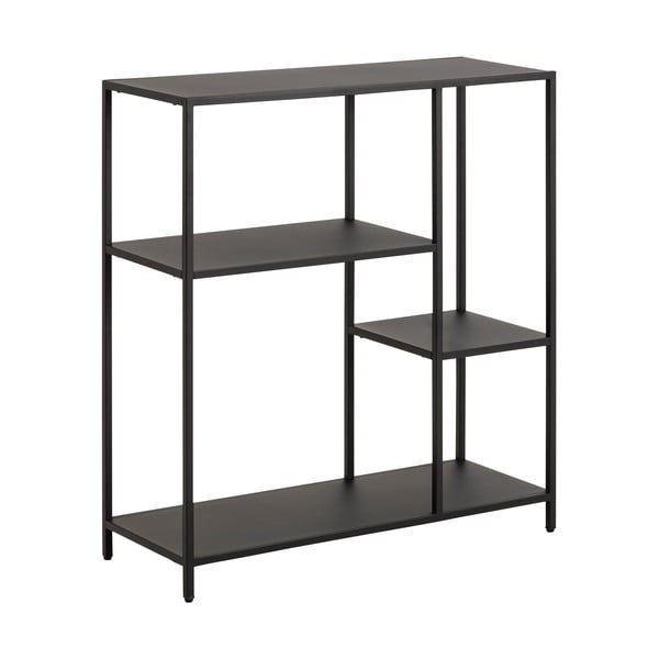Iš metalo knygų spinta  juodos spalvos 80x86 cm Newcastle – Actona-image-2