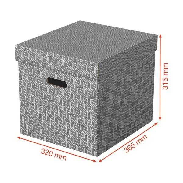 Sada 3 šedých úložných boxů Leitz Eselte, 32 x 36,5 cm-image-2