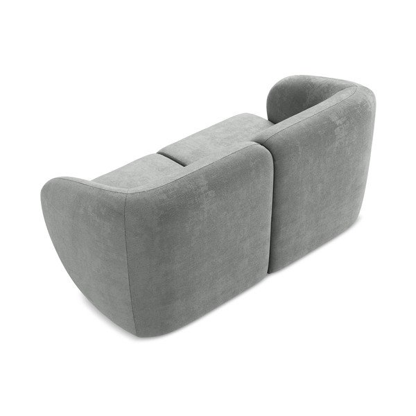 Pilkos spalvos sofa iš šenilinio audinio 174 cm Lani – Makamii-image-3