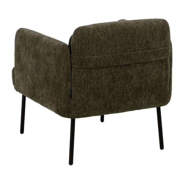 Žalios spalvos iš šenilinio audinio krėslas Bind – Ixia-image-4