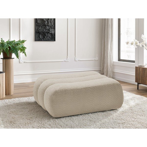 Smėlio spalvos taburetė iš boucle Azra – Bobochic Paris-image-1