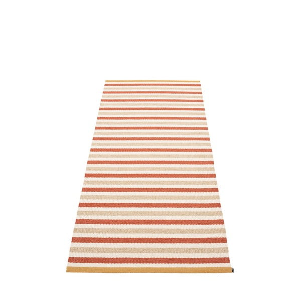 Raudonos plytų spalvos/kreminės spalvos lauko kilimas 85x200 cm Teo Brick – Pappelina