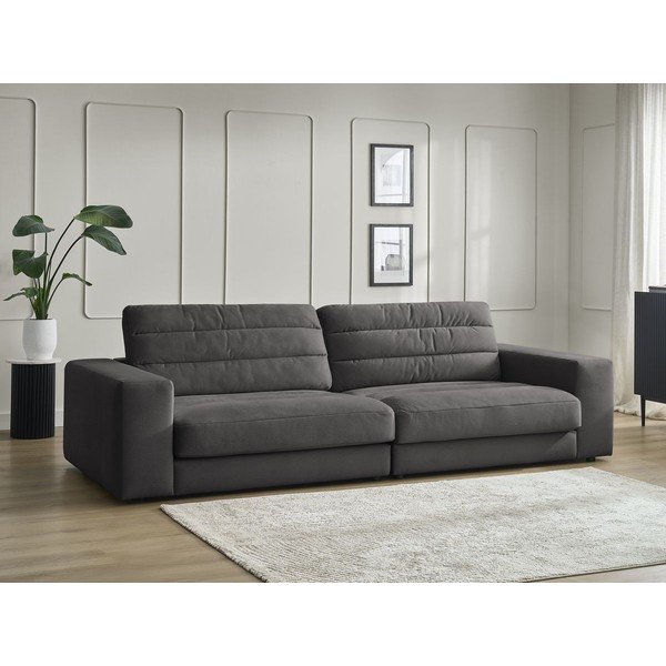 Juodos spalvos sofa iš velveto 276 cm Sierra – Bobochic Paris-image-1