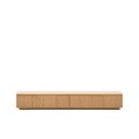 Natūralios spalvos TV spintelė iš ąžuolo 200x30x40 cm Helvine – Kave Home