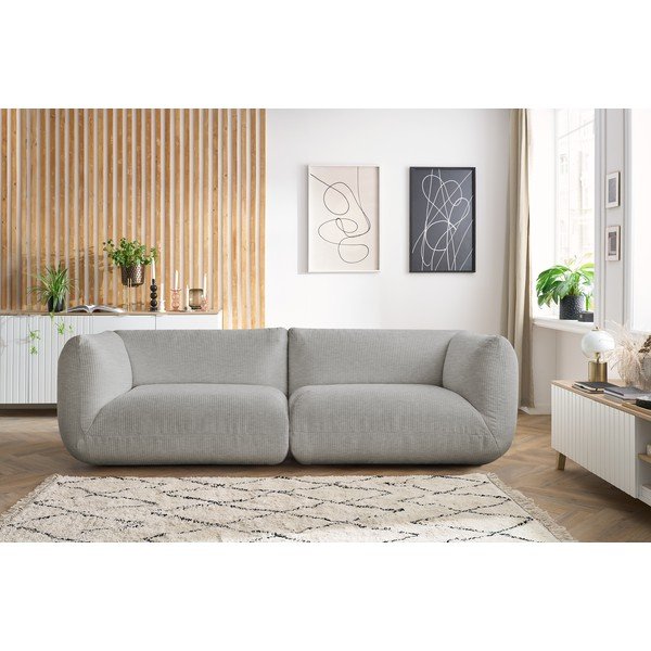 Smėlio spalvos velvetinė sofa 260 cm Lecomte - Bobochic Paris-image-1