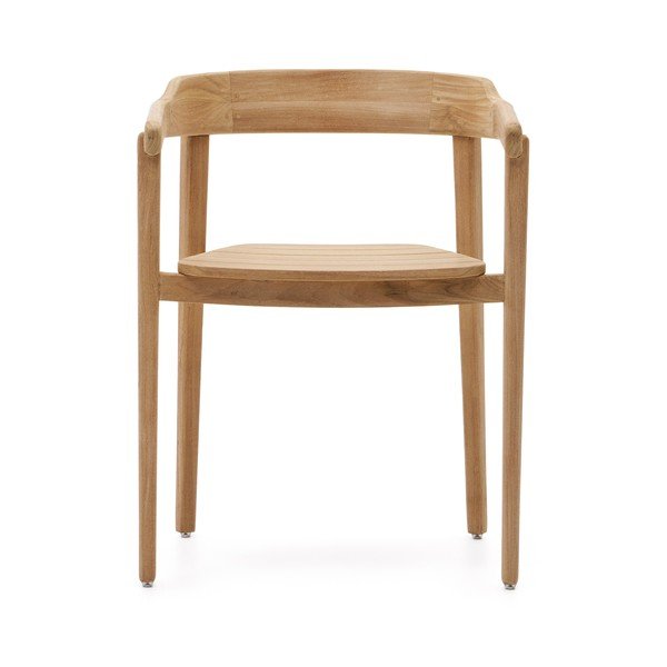 Medžio masyvo sodo kėdė natūralios spalvos Icaro – Kave Home-image-2