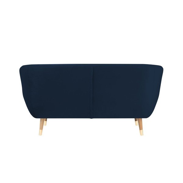 Tamsiai mėlyna aksominė sofa Mazzini Sofos Benito, 158 cm-image-4