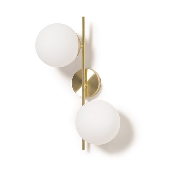 Baltos ir aukso spalvos sieninis šviestuvas ø 14 cm Mahala - Kave Home-image-3