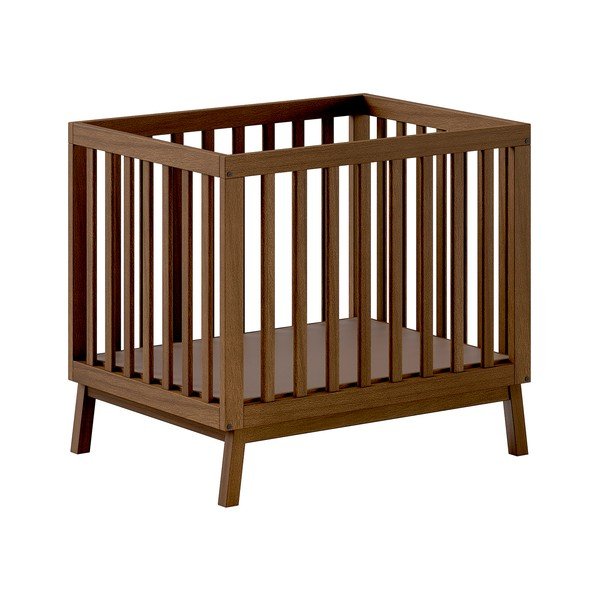 Rudos spalvos iš pušies masyvo maniežas vaikams 95x75 cm Sezane – Vipack