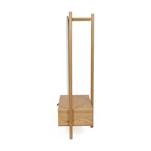 Ąžuolinė prieškambario kabykla su veidrodžiu Woodman Tripod-image-2