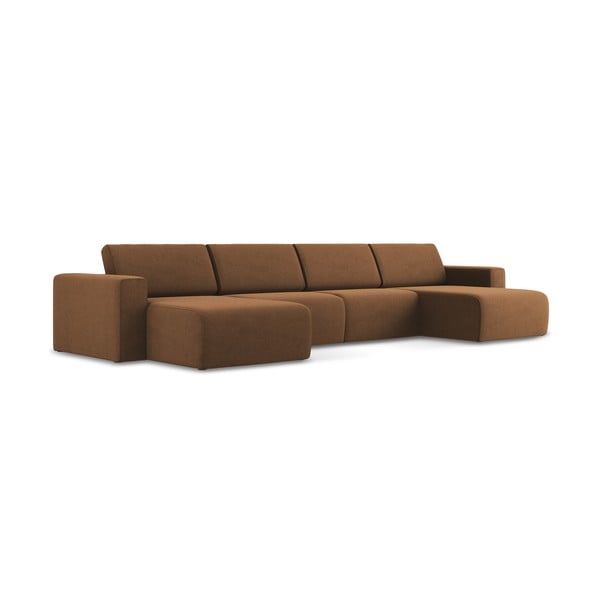 Rudos spalvos kampinė sofa Kalea – Makamii-image-2