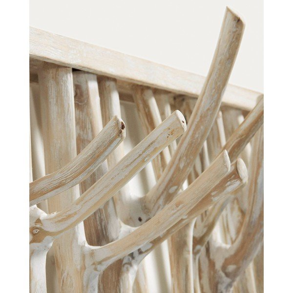 Natūralios spalvos iš tikmedžio masyvo sieninės lentynos 3 vnt. 60 cm Muntfre – Kave Home-image-3