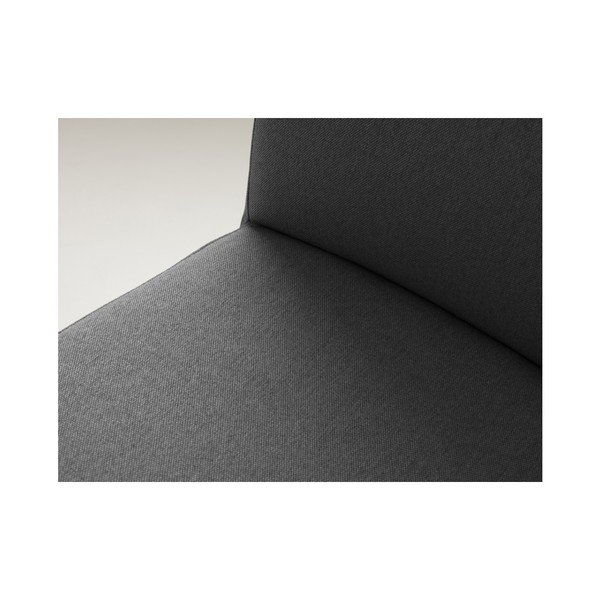 Vidutinė pilka kėdė su natūraliomis kojomis-image-4