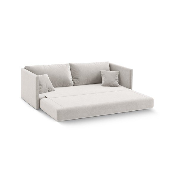 Smėlio spalvos sulankstoma sofa iš velveto 209 cm Shannon – Cosmopolitan Design-image-2