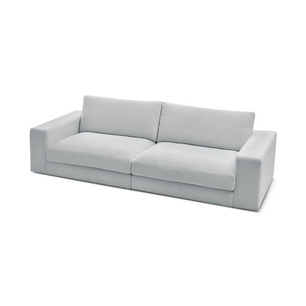Šviesiai pilkos spalvos iš kordinio velveto sofa 274 cm Leonard – Bobochic Paris-image-4