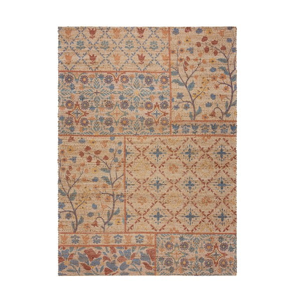 Rankų darbo iš džiuto mišinio kilimas natūralios spalvos 160x230 cm Taylor Patchwork – Flair Rugs