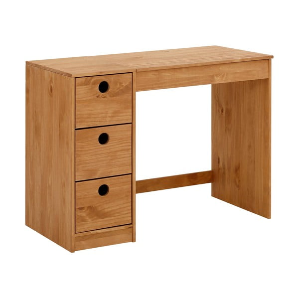 Iš pušies masyvo rašomasis stalas 50x100 cm Alpi – Støraa-image-1