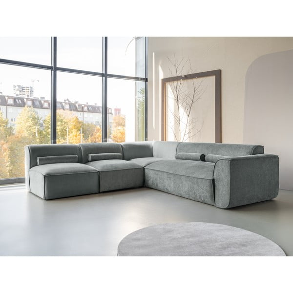 Kampinė sofa šviesiai žalios spalvos (su kairiuoju kampu) Flex Felix – Miuform-image-3