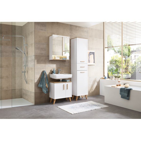 Baltos spalvos vonios daiktadėžė 184x45 cm Quickset 383 – Pelipal-image-1