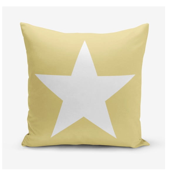 Geltonas pagalvės užvalkalas Minimalist Cushion Covers Stars, 45 x 45 cm