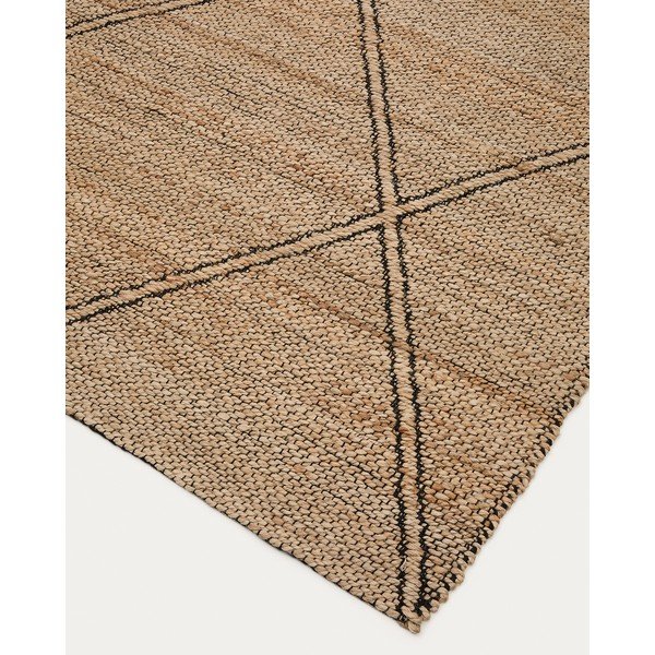 Rankų darbo natūralios spalvos iš džiuto kilimas 200x300 cm Vallalta – Kave Home-image-3