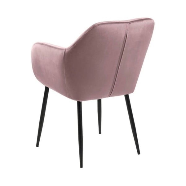 Rožinės spalvos iš audinio valgomojo kėdė Emilia – Actona-image-3