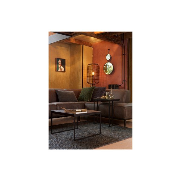 Juodas šoninis stalas su perdirbto tikmedžio stalviršiu BePureHome Shape-image-3