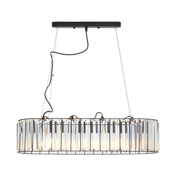 Iš metalo kabantis šviestuvas su stiklo gaubtu Akiko – Premier Housewares-image-3