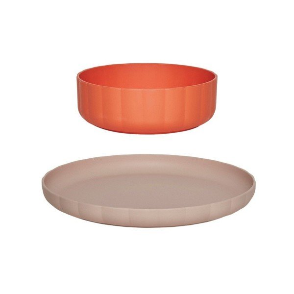 Plastikiniai vaikiški valgomojo rinkiniai 2 vnt. Pullo – OYOY Mini