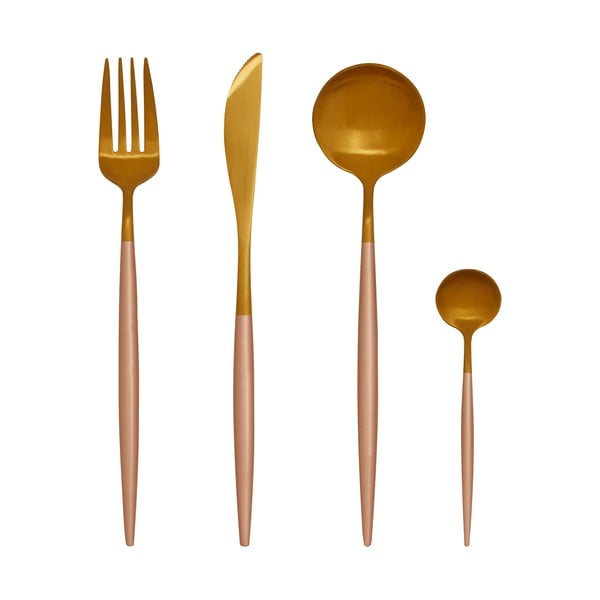 Stalo įrankiai auksinės spalvos iš nerūdijančio plieno 16 vnt. Avie – Premier Housewares