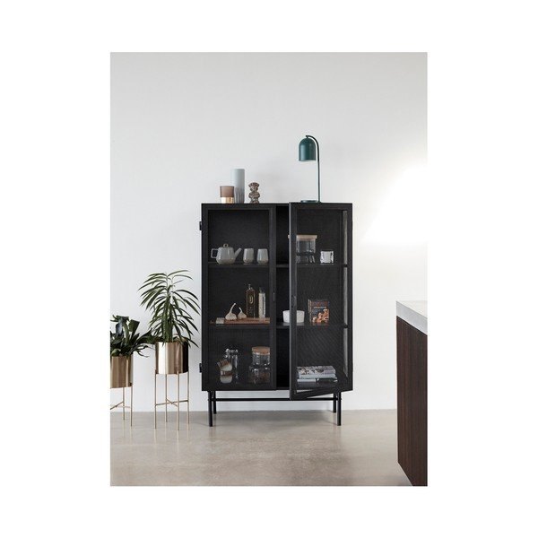 Juoda vitrina "Hübsch Enok", 100 cm ilgio-image-1