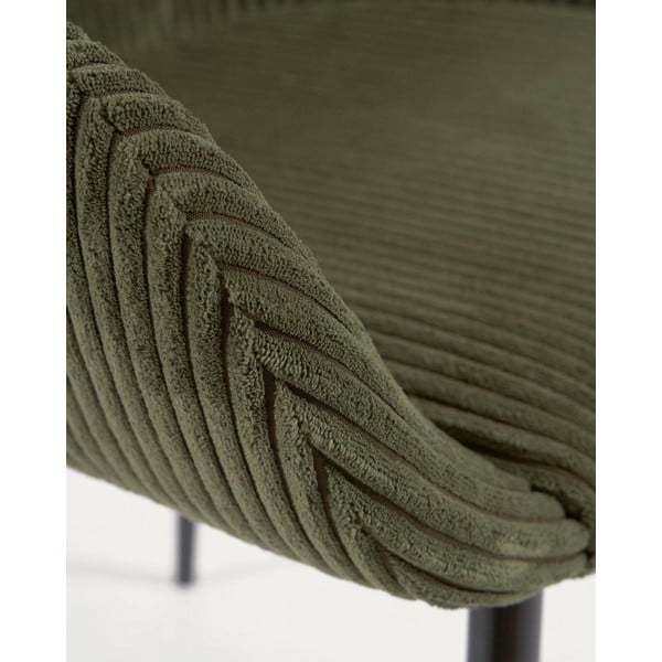 Khaki spalvos iš audinio valgomojo kėdė Konna – Kave Home-image-3