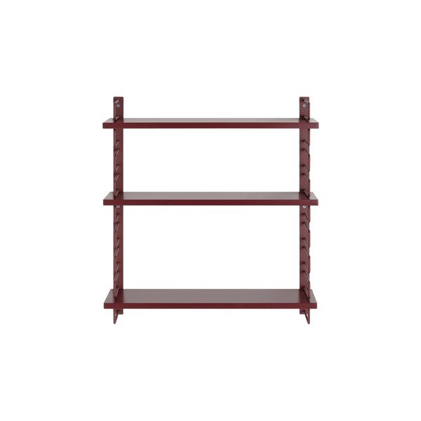 Raudonos spalvos iš metalo kelių aukštų sieninė lentyna 54 cm Iseo – Ellos Home-image-2