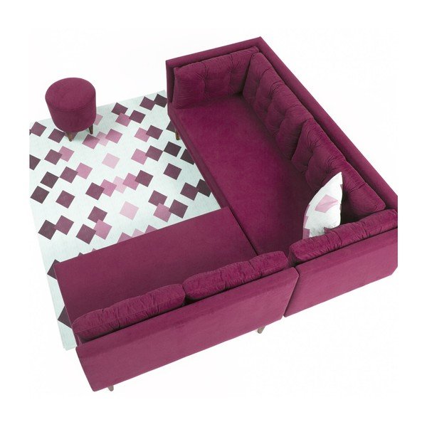 Rožinė kampinė sofa "Balcab Home Barbara-image-1