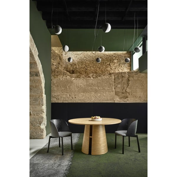 Apvalios formos valgomojo stalas natūralios spalvos iš ąžuolo ø 137 cm Cep – Teulat-image-3