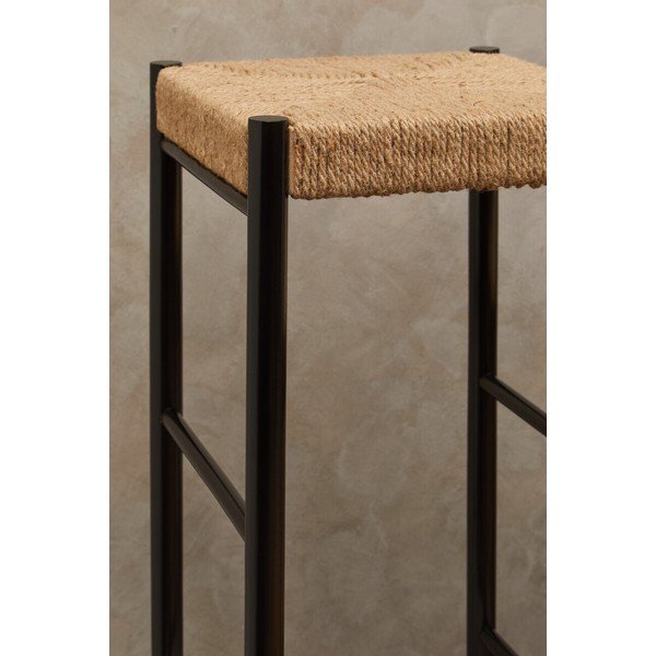Juodos spalvos/natūralios spalvos iš buko masyvo baro taburetė (sėdynės aukštis 72 cm) Bandar – Premier Housewares-image-4