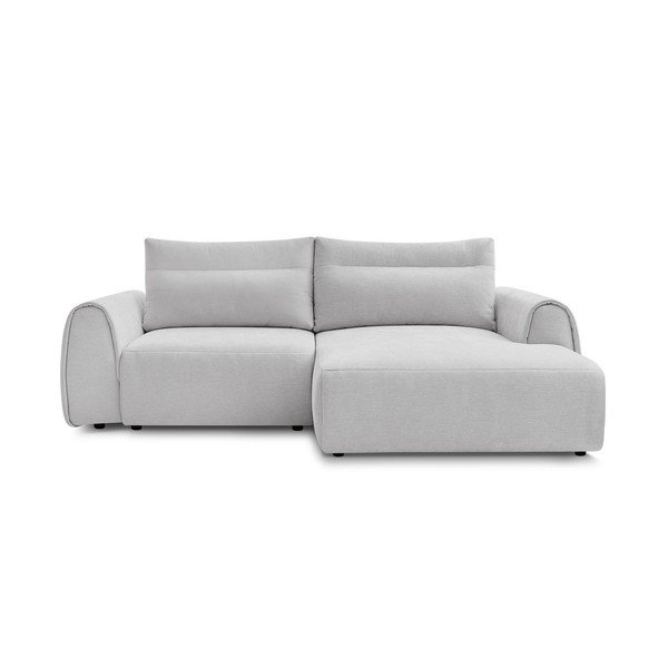 Kampinė sofa šviesiai pilkos spalvos Aden – Bobochic Paris