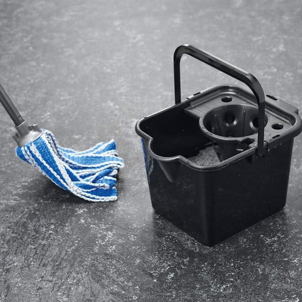 Pilkas šluotos kibiras iš perdirbto plastiko Addis Eco Range, 12 l-image-1